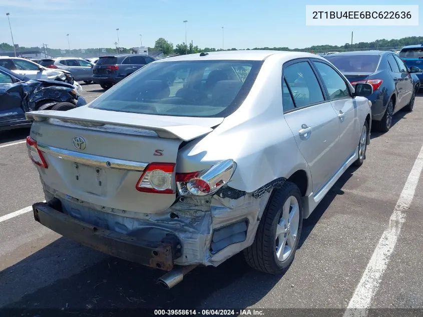 2011 Toyota Corolla S VIN: 2T1BU4EE6BC622636 Lot: 39558614