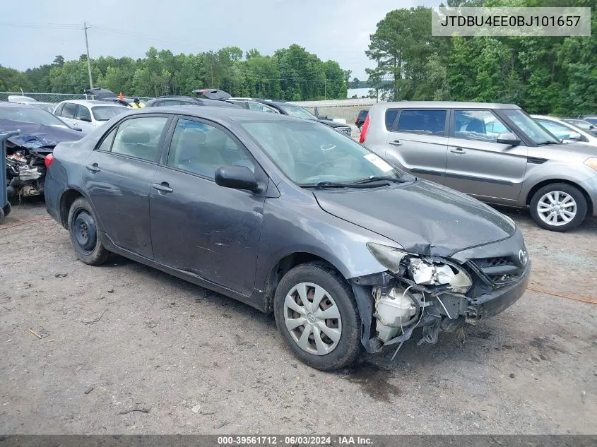 2011 Toyota Corolla Le VIN: JTDBU4EE0BJ101657 Lot: 39561712