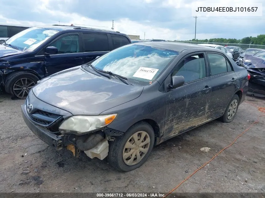 2011 Toyota Corolla Le VIN: JTDBU4EE0BJ101657 Lot: 39561712