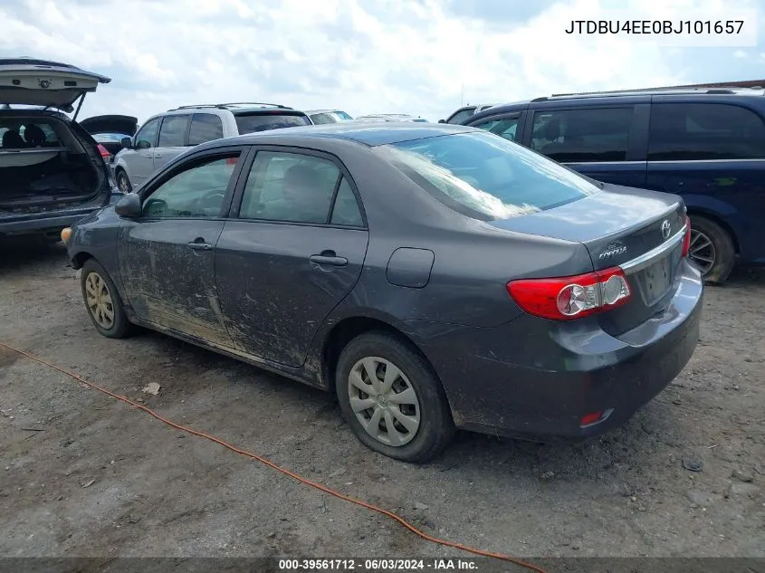 2011 Toyota Corolla Le VIN: JTDBU4EE0BJ101657 Lot: 39561712