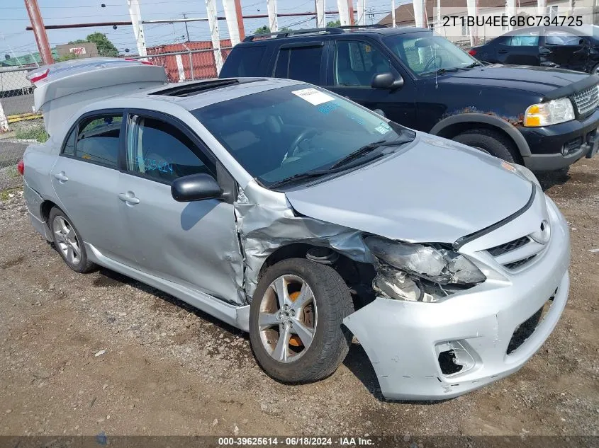 2011 Toyota Corolla S VIN: 2T1BU4EE6BC734725 Lot: 39625614