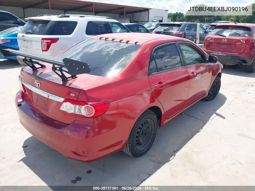 2011 Toyota Corolla Le VIN: JTDBU4EEXBJ090196 Lot: 39737361