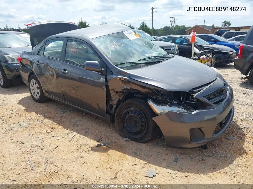 2011 Toyota Corolla Le VIN: JTDBU4EE8B9148274 Lot: 39788054