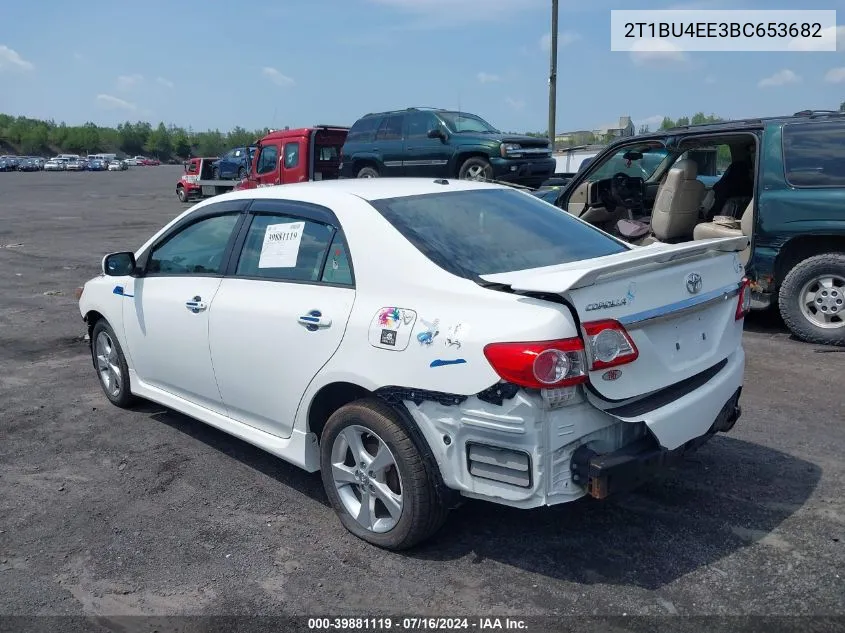 2011 Toyota Corolla S VIN: 2T1BU4EE3BC653682 Lot: 39881119