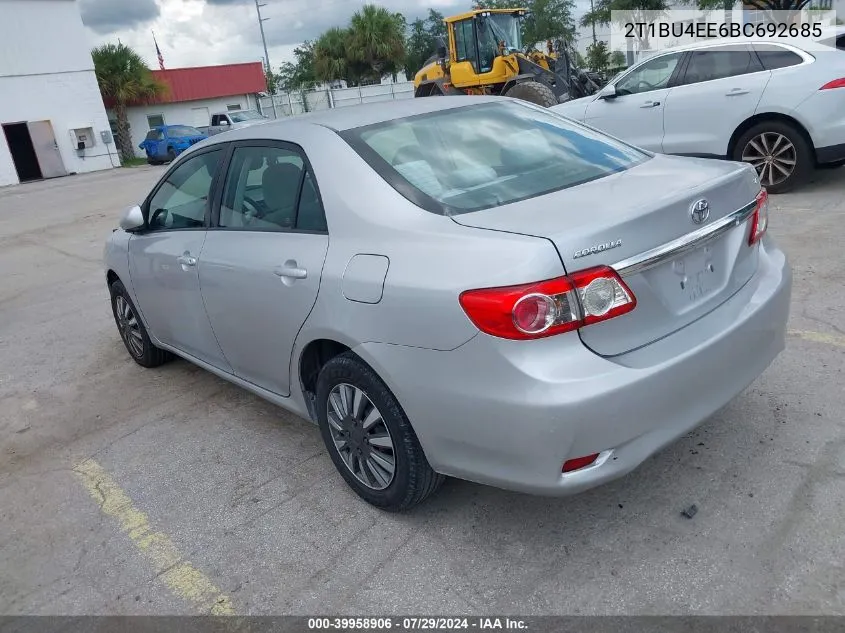 2011 Toyota Corolla Le VIN: 2T1BU4EE6BC692685 Lot: 39958906