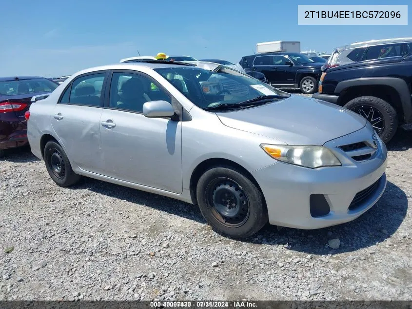 2011 Toyota Corolla Le VIN: 2T1BU4EE1BC572096 Lot: 40007430