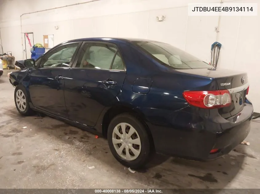 2011 Toyota Corolla Le VIN: JTDBU4EE4B9134114 Lot: 40008138