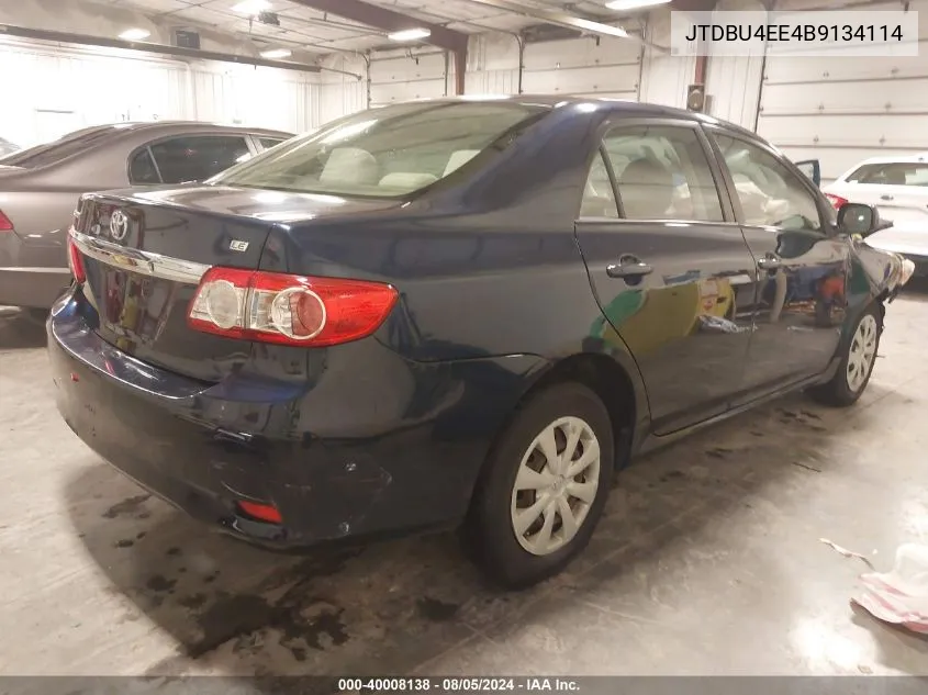 2011 Toyota Corolla Le VIN: JTDBU4EE4B9134114 Lot: 40008138