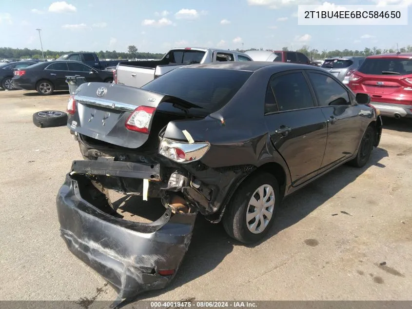 2011 Toyota Corolla Le VIN: 2T1BU4EE6BC584650 Lot: 40019475