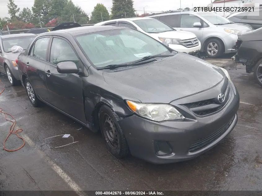 2011 Toyota Corolla Le VIN: 2T1BU4EE5BC725921 Lot: 40042675