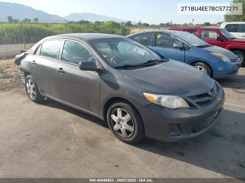 2011 Toyota Corolla Le VIN: 2T1BU4EE7BC577271 Lot: 40046953