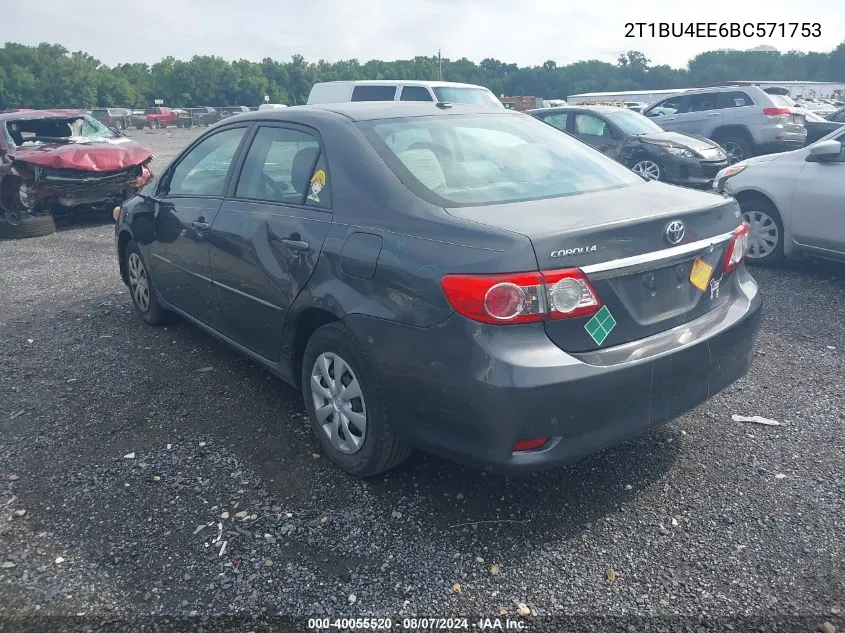 2T1BU4EE6BC571753 2011 Toyota Corolla Le