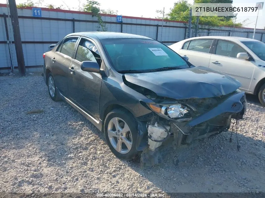 2011 Toyota Corolla S VIN: 2T1BU4EEXBC618797 Lot: 40096862