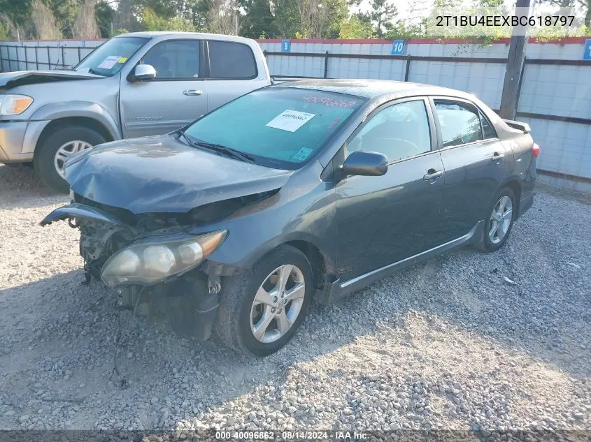 2011 Toyota Corolla S VIN: 2T1BU4EEXBC618797 Lot: 40096862