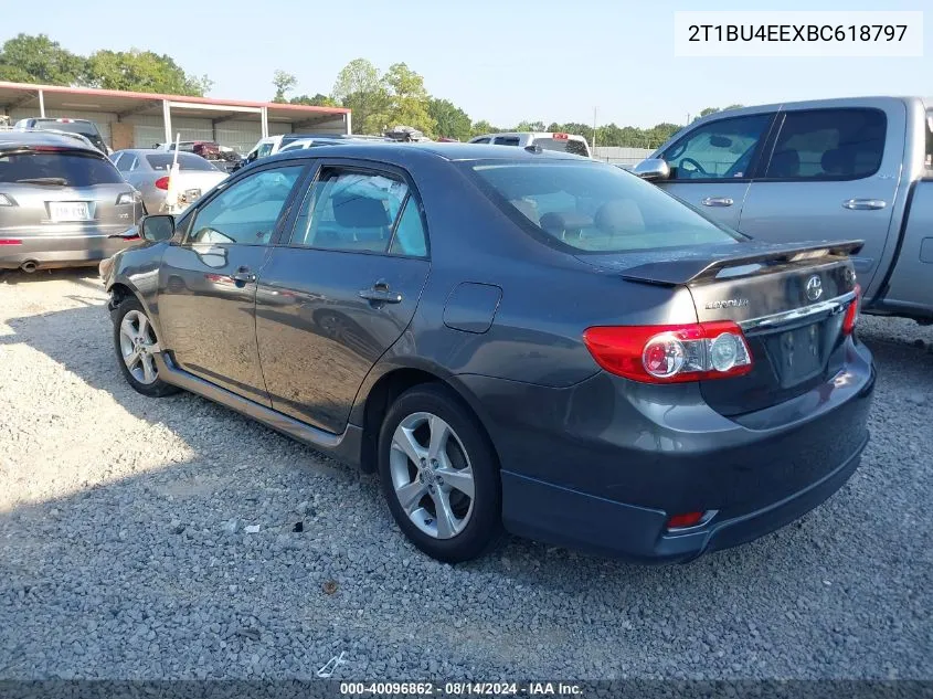 2011 Toyota Corolla S VIN: 2T1BU4EEXBC618797 Lot: 40096862