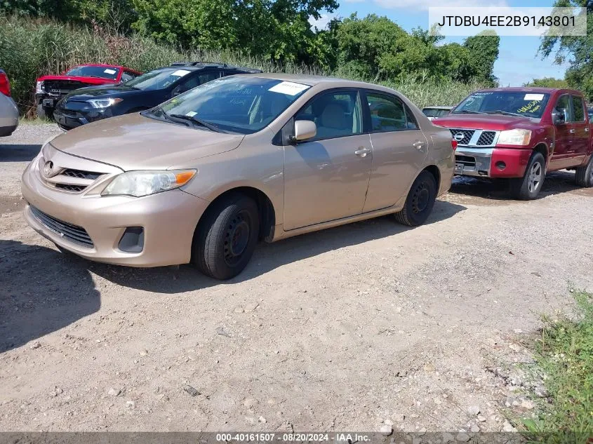 2011 Toyota Corolla Le VIN: JTDBU4EE2B9143801 Lot: 40161507