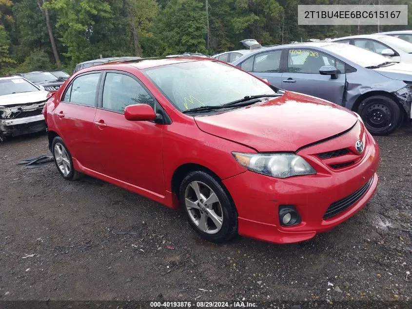 2011 Toyota Corolla S VIN: 2T1BU4EE6BC615167 Lot: 40193876