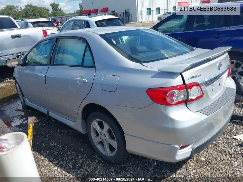 2011 Toyota Corolla S VIN: 2T1BU4EE3BC633688 Lot: 40214587