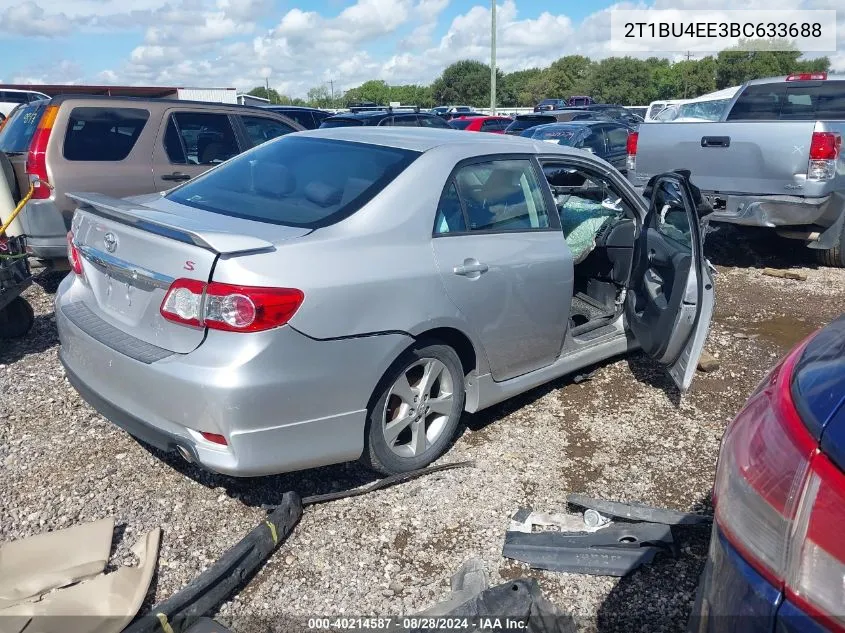 2011 Toyota Corolla S VIN: 2T1BU4EE3BC633688 Lot: 40214587