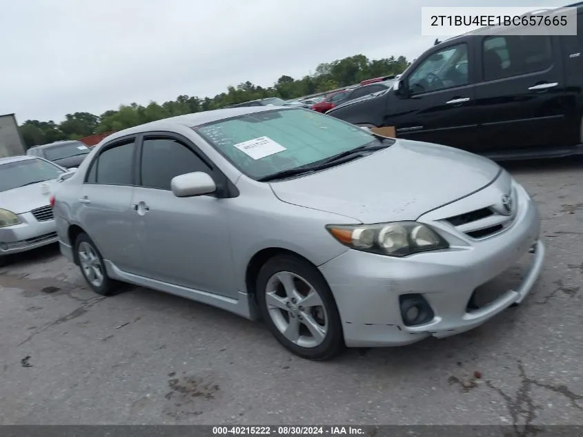 2011 Toyota Corolla S VIN: 2T1BU4EE1BC657665 Lot: 40215222