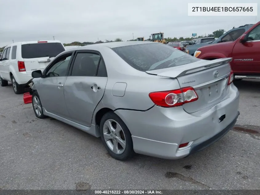 2011 Toyota Corolla S VIN: 2T1BU4EE1BC657665 Lot: 40215222