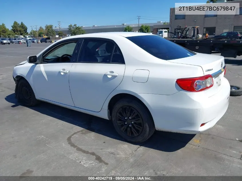 2011 Toyota Corolla Le VIN: 2T1BU4EE7BC679847 Lot: 40242719