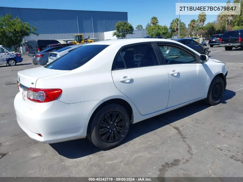 2011 Toyota Corolla Le VIN: 2T1BU4EE7BC679847 Lot: 40242719