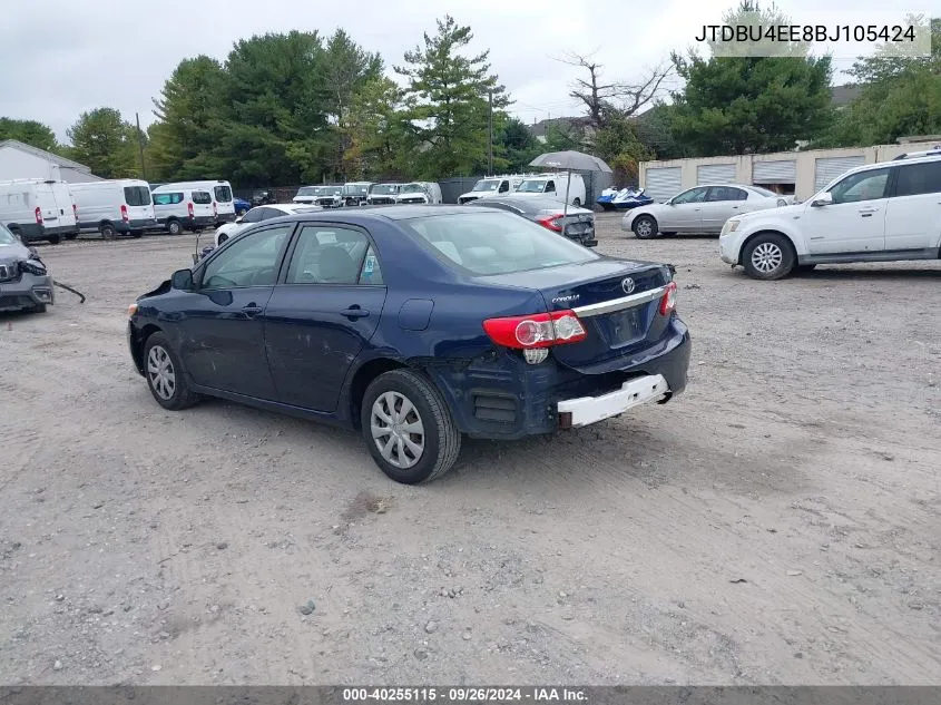 2011 Toyota Corolla Le VIN: JTDBU4EE8BJ105424 Lot: 40255115