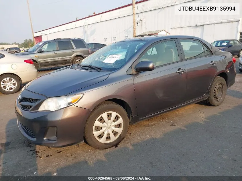 2011 Toyota Corolla Le VIN: JTDBU4EEXB9135994 Lot: 40264565