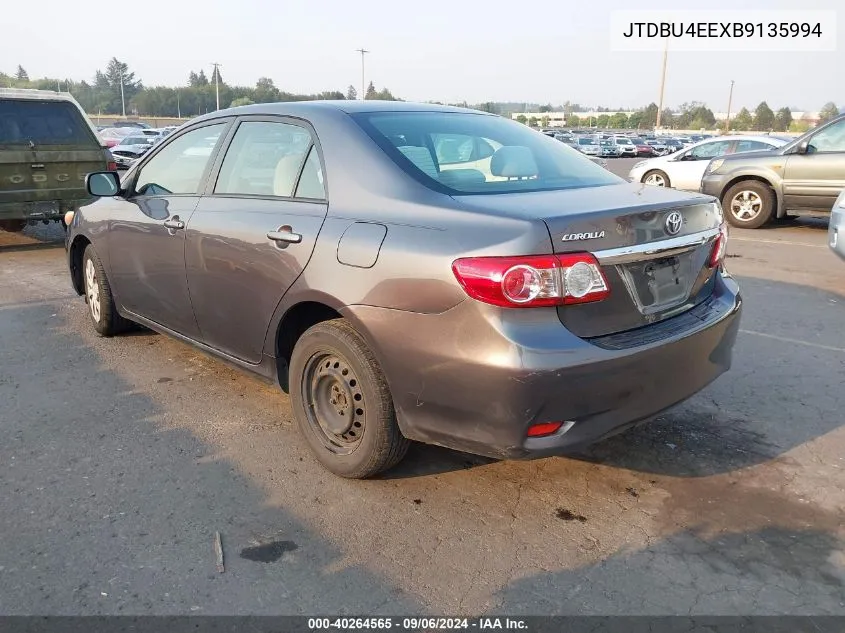 2011 Toyota Corolla Le VIN: JTDBU4EEXB9135994 Lot: 40264565