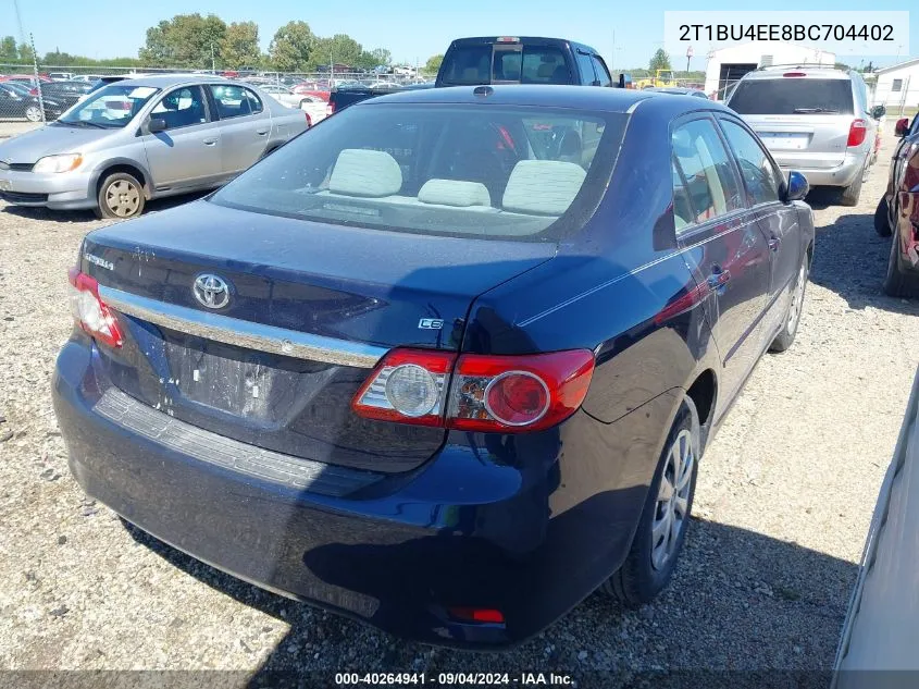 2011 Toyota Corolla Le VIN: 2T1BU4EE8BC704402 Lot: 40264941