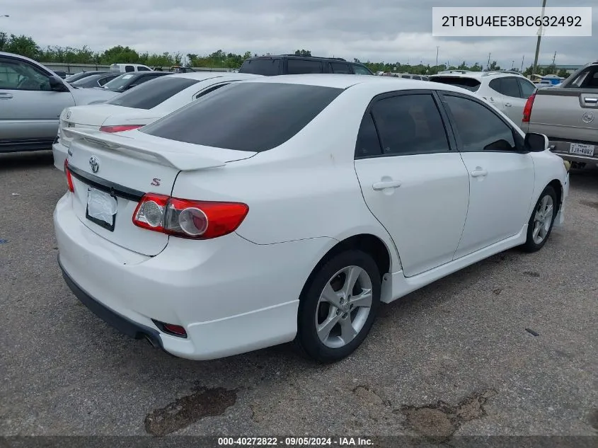 2011 Toyota Corolla S VIN: 2T1BU4EE3BC632492 Lot: 40272822