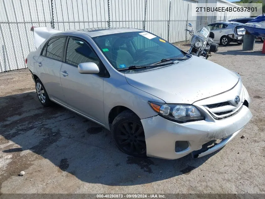 2011 Toyota Corolla Le VIN: 2T1BU4EE4BC637801 Lot: 40280873