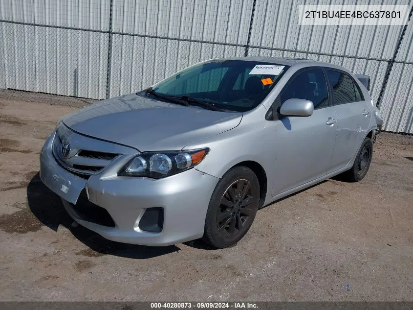 2011 Toyota Corolla Le VIN: 2T1BU4EE4BC637801 Lot: 40280873