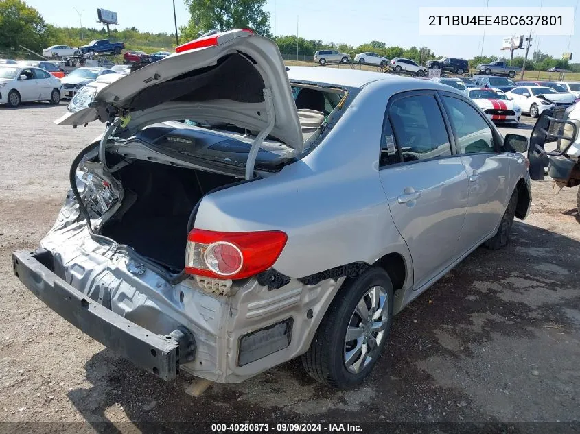 2011 Toyota Corolla Le VIN: 2T1BU4EE4BC637801 Lot: 40280873