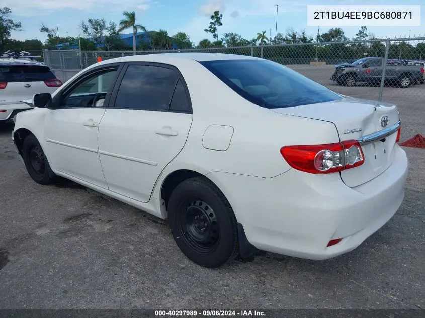 2011 Toyota Corolla Le VIN: 2T1BU4EE9BC680871 Lot: 40297989