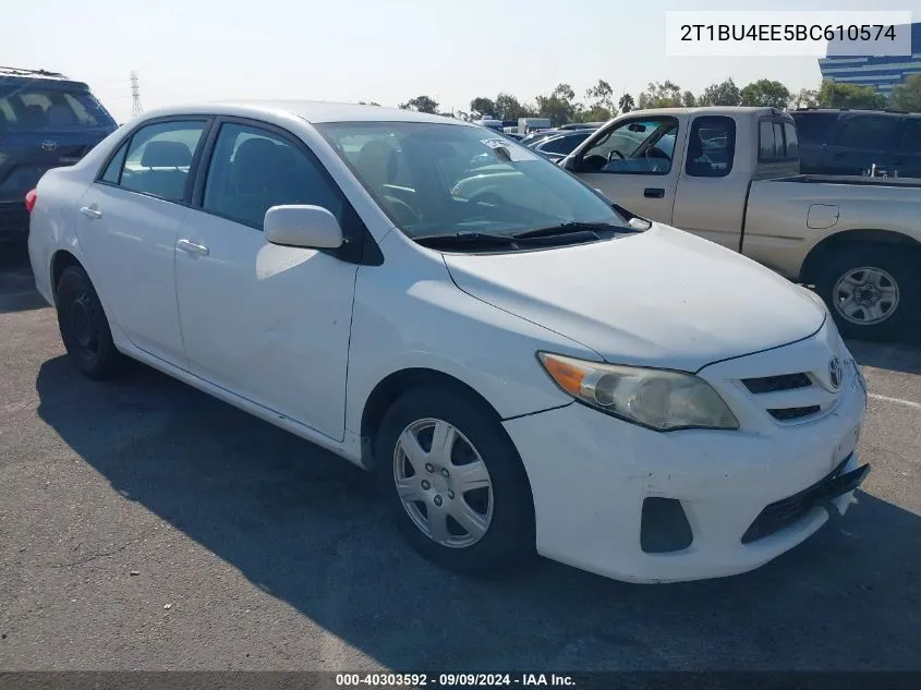 2011 Toyota Corolla Le VIN: 2T1BU4EE5BC610574 Lot: 40303592