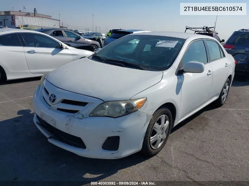 2011 Toyota Corolla Le VIN: 2T1BU4EE5BC610574 Lot: 40303592