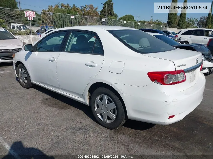 2011 Toyota Corolla Le VIN: 2T1BU4EE5BC610574 Lot: 40303592