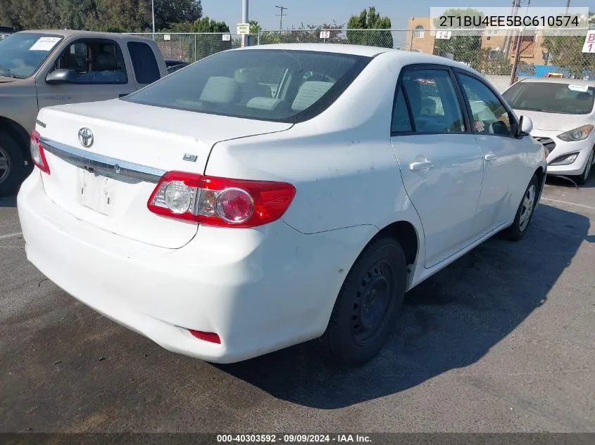 2011 Toyota Corolla Le VIN: 2T1BU4EE5BC610574 Lot: 40303592