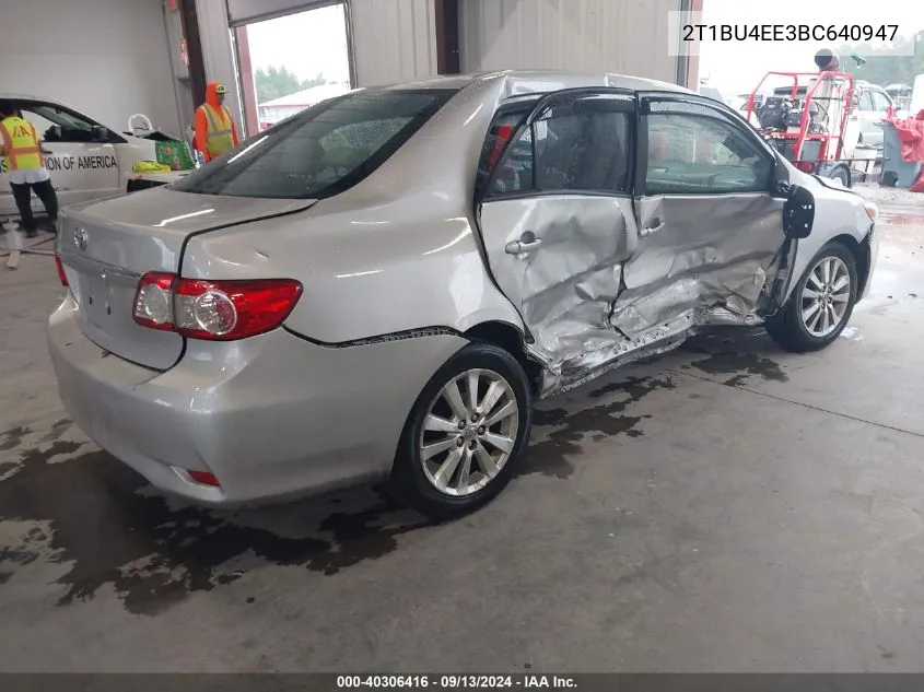 2T1BU4EE3BC640947 2011 Toyota Corolla S/Le