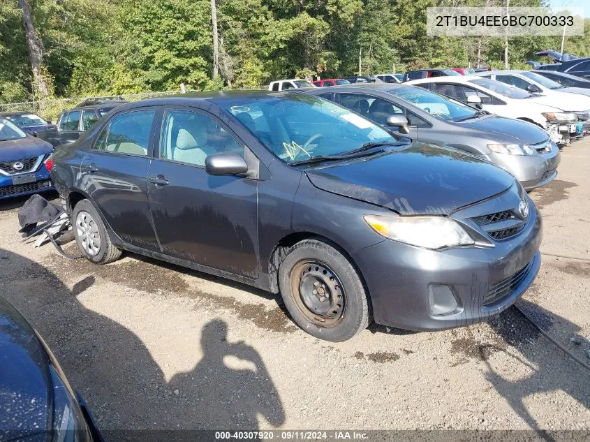 2011 Toyota Corolla Le VIN: 2T1BU4EE6BC700333 Lot: 40307920