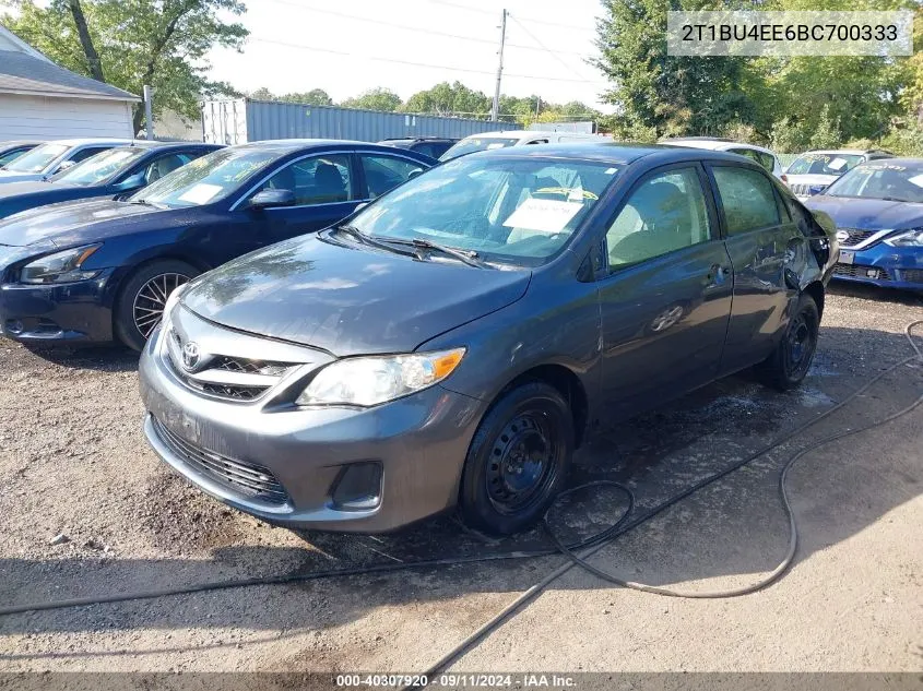 2011 Toyota Corolla Le VIN: 2T1BU4EE6BC700333 Lot: 40307920