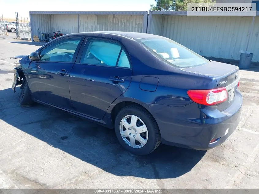 2011 Toyota Corolla Le VIN: 2T1BU4EE9BC594217 Lot: 40317537