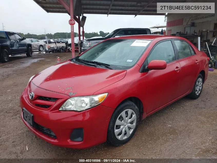 2011 Toyota Corolla Le VIN: 2T1BU4EE5BC591234 Lot: 40318586