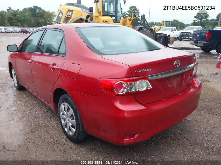 2011 Toyota Corolla Le VIN: 2T1BU4EE5BC591234 Lot: 40318586