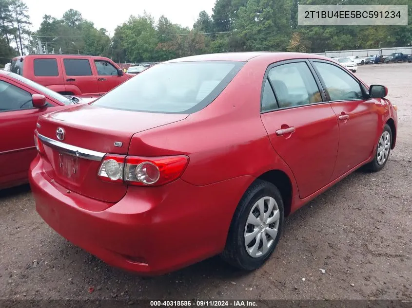 2011 Toyota Corolla Le VIN: 2T1BU4EE5BC591234 Lot: 40318586