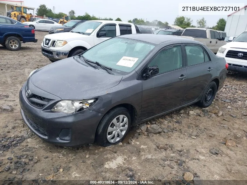 2011 Toyota Corolla Le VIN: 2T1BU4EEXBC727101 Lot: 40318634