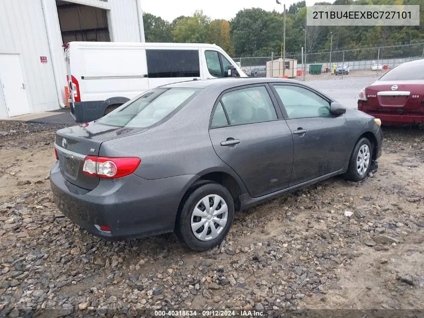 2011 Toyota Corolla Le VIN: 2T1BU4EEXBC727101 Lot: 40318634