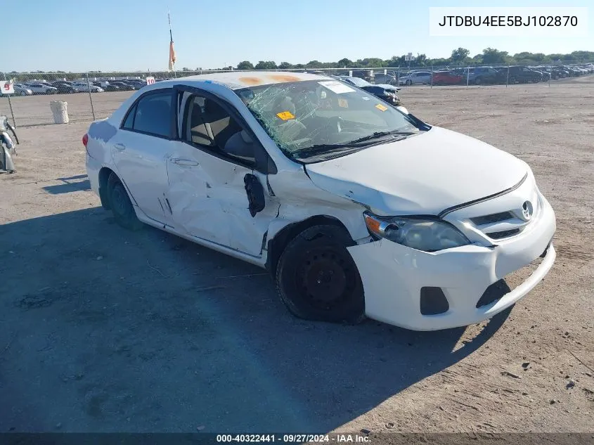 2011 Toyota Corolla Le VIN: JTDBU4EE5BJ102870 Lot: 40322441